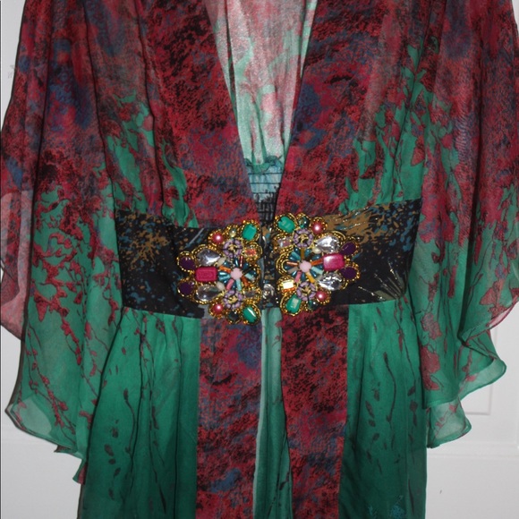 Vintage Y2K Gorgeous print embellished tunic - Picture 3 of 7